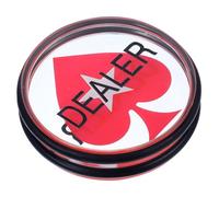 KOMBIUDA Dealer Button Acrylic Poker Game Accessory, 75mm, Sturdy Double-sided Design for Children, for Poker Dealer Buttons and Counting Money Tokens