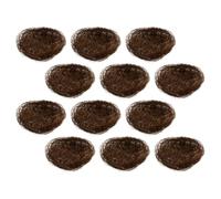 KOMBIUDA Decorative Simulated Bird Nests 12Pcs 2.75 Inch Natural Fiber Miniature Props for Garden and Cold Dish Presentation