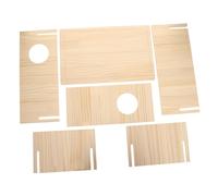 KOMBIUDA Decorative Wooden Pet Nest for Small Animals Hamster Hiding Place Natural Bite-resistant Habitat Safe Warm Cool Multi-purpose Cage Accessory for Hamsters Chinchillas