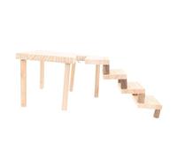 KOMBIUDA Delicate Chinchilla Cage Wooden Platform for Pets Bite-resistant Hamster Climbing Ladder Rat for Pet Rats to Promote Exercise Coordination and Mental Health