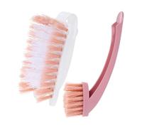 KOMBIUDA Detachable Laundry Brush for Bird Cage Cleaning Soft Bristle Hamster Cage Cleaner Ergonomic Handle Nordic Pink