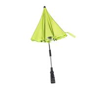 KOMBIUDA Detachable Stroller Umbrella with Clamp Pushchair Sun Shade with UPF UV Protection Silver Coated Green Parasol for Wheelchair Beach Chair and Bike Use