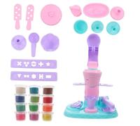 KOMBIUDA DIY Ice Cream Machine Set Bright Color Pretend Play for Enhancing Hands Ability and Learning Skills for Birthday