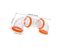 KOMBIUDA DIY Transparent Hamster Tubes Set External Cage Tubes with Straight and C-shaped Pipes Easy to Assemble and Disassemble for Pets Activity and Spatial Thinking Development