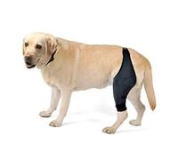 KOMBIUDA Dog knee for Injured Legs Puppy Post Surgery Wide Strap Breathable Cover for Front and Rear Legs Black