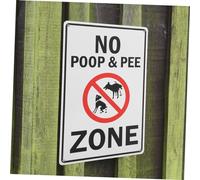 KOMBIUDA Dog Warning Sign No Pooping Peeing Outdoor Caution Sign for Dog Walking Parks Gardens with Pattern to Keep Lawns Clean and Prevent Fouling