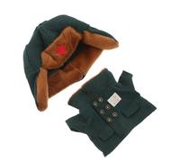 KOMBIUDA Doll Army Clothes with Hat for Stuffed Animals Winter Uniform Outfit Green Polyester Warm Material Birthday gift for for for for for for for Pretend Play