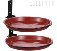 KOMBIUDA Double Bird Feeder Tray for Outdoor Use Decorative Bird Feeding Station Platform for Garden and Porch