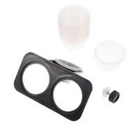 KOMBIUDA Double Bowl Reptile Feeder with Suction Cup Transparent Thick Plastic Feeding and Water Dish for Lizards Geckos Iguanas Spiders Safe Easy-clean Habitat Accessory for Terrariums