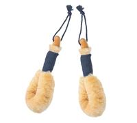 KOMBIUDA Dry Brushing Body Brush Set 2Pcs Long Handle Sisal Cotton Rope Bath Brush for Exfoliation Deep Cleansing Shower for Back Gym and Travel Use