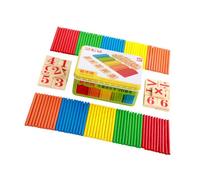 KOMBIUDA Educational Counting for Safe Smooth Surface Math Learning Rods Kindergarten Arithmetic Game for Problem Solving and Hand Eye Coordination Development
