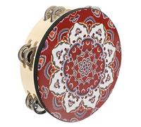KOMBIUDA Educational Handheld Tambourine for Double Row Percussion Musical Instrument for Developing Music Skills and Senses Design for Creative Play and Learning
