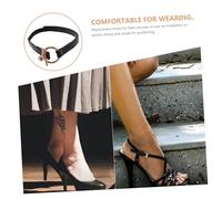 KOMBIUDA Elastic High Heel Shoe Straps for Women Strap with Tightness Non-slip Matte Black Bands for Secure Fit Loose Heels Easy for Dancing and Walking