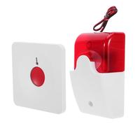 KOMBIUDA Elderly SOS Alarm Bathroom Emergency Button Wired 12V with Sound Wall-mount Independent Buttons for Senior Fall Assistance and Caregiver Call System Patient Safety Tool