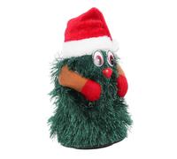 KOMBIUDA Electric Rotating Tabletop Christmas Tree Doll with Singing and Dancing Music Medium Holiday Decoration for Home Office Party Battery Powered Festive Ornament