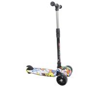 KOMBIUDA Electric Scooter with Music Flashing Lights Foldable Kick Scooter for Protective Gear Safe Durable Design for Outdoor Fun