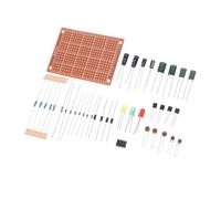 KOMBIUDA Electronics Foundation Kit with Breadboard Wire Bundle and Soldering Components for Interactive DIY Electronic Projects Practical Training Board for Beginners Soldering Practice