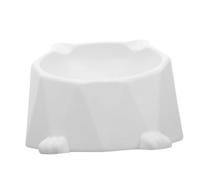 KOMBIUDA Elevated Ceramic Cat Bowl High Base Feeding Dish for Cats Lightweight Easy to Cervical Spine Spill Stable Design Daily Use