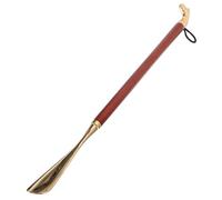 KOMBIUDA Ergonomic Long Beech Shoe Horn with Metal Horse Head Handle Portable Shoe Wearing Tool for Men Women Seniors Reducing Bending and Foot