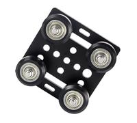 KOMBIUDA European Printer V Style Pulley Wheel Plate for Aluminum Profile Extrusions Wear-resistant Gantry Plate with Pulleys Compact Design Printer Accessories Replacement
