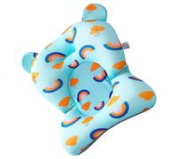 KOMBIUDA Fabric Baby Bath Seat Cloud Rainbow Pattern Anti-Slip Bath Pad Bathtub Sling Comfortable Bathing Cradle