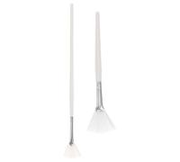 KOMBIUDA Facial Mask Applicator Fan Brushes Skin Care Tools 2pcs with Nylon Bristles and Aluminium Handles for Precise and Even Mask Suitable for Small and Large Areas the Face