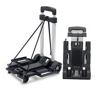 KOMBIUDA Foldable Two Wheel Cart Lightweight Portable Folding Dolly Hand Truck with Ergonomic Handle for Household Shopping Camping Laundry Easy Carry and Storage