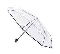 KOMBIUDA Folding Umbrella Automatic Triple Fold for Outdoor Use Transparent Design Lightweight and Compact for Rainy Days Stylish and Durable Construction