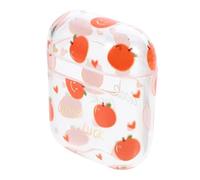 KOMBIUDA Fruit Earphone Protector Cover Transparent PC Shell for with Reserved Charging Port Scratch Drop Protection for Friends and Family Portable Earphone Sleeve