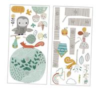 KOMBIUDA Funny Cartoon Pattern Tree Animal Height Chart Boys and Girls Wall Sticker Decorative Wall Decal for Nursery