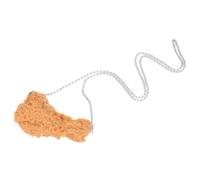 KOMBIUDA Funny Fried Chicken Pendant Necklace for Men and Women Creative Handmade Novelty Jewelry for Parties Clubs Dancing Unique Idea