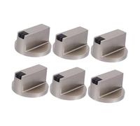 KOMBIUDA Gas Stove Switch Knobs 6 Pack Metal 0° Right Angle Lightweight Compact for Easy Installation