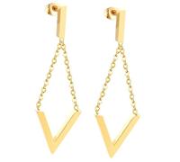 KOMBIUDA Geometric Diamond Shaped Drop Earrings for Women Lightweight Dangle Chain Design Fashion Tassel Style Suitable for Daily Wear and Evening Parties