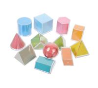 KOMBIUDA Geometric Solids Learning for Transparent Detachable Models for Hands Math Education Geometry Teaching Tools for Kindergarten and Early Math Understanding