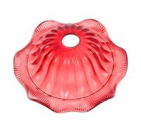 KOMBIUDA Glass Lampshade Small Red Decorative Flower Borders for Ceiling Light Fixtures Chandelier Replacements Vintage Home Cafe Decoration