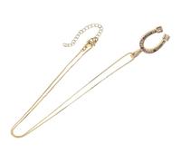KOMBIUDA Gold Horseshoe Necklace for Women with Micro-paved Zirconia Dainty Chain Jewelry Gift for Birthdays Anniversaries Valentine's Day Comfortable and Skin-friendly Design