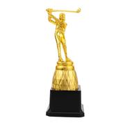 KOMBIUDA Gold Plastic Snooker Trophy with Billiard Player Statue Lightweight Award Cup for Pool Party Decorations and Snooker Tournament Prizes