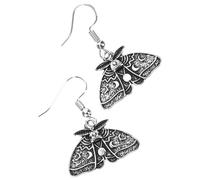 KOMBIUDA Gothic Moth Dangle Earrings for Women Lightweight Drop Ear Jewelry Unique Vintage Style Gift for Various Outfits and Occasions