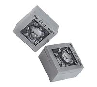 KOMBIUDA Growth Keepsake Box Metal Storage Case for Baby Teeth Bear Engraving for Cherished Memories