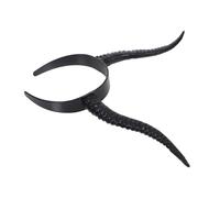 KOMBIUDA Halloween Devil Horns Headband Black Plastic Demon Hair Hoop Gothic Cosplay Accessory for Party Dress Up Photography Props