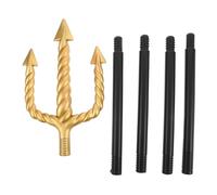 KOMBIUDA Halloween Plastic Trident Prop with Glossy Finish Lightweight Devil Pitch Fork for Adults Versatile Cosplay Accessory for Masquerade and Fancy Dress Parties