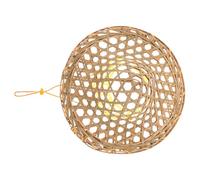 KOMBIUDA Handmade Bamboo Farmer Hat Lightweight Samurai Cosplay Knight Cap Oriental Japanese Conical Weaving Hat for Party Performance