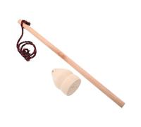 KOMBIUDA Handmade Wooden Spinning Top with Whipstring Gyro for Fitness and Outdoor Fun Portable Wooden Gyro for Adults Traditional Chinese Design