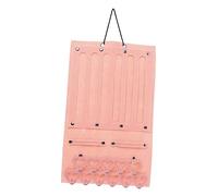 KOMBIUDA Hanging Hair Accessory Rack for Hair Ribbons Buns Clips Bow Organiser Wall Door Storage Holder Girls Decor Pink