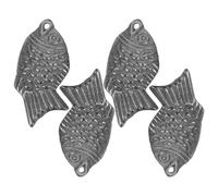 KOMBIUDA Healthy Iron Cooking Tool 4pcs Natural Cast Iron Fish Shaped Food Grade Supplement for Vegan Athletes Pregnant Women for Stewing Cooking