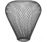 KOMBIUDA Hollow Out Pendant Light Shade Water Drop Shape Lamp Guard for Bare Bulb Black Vintage Cage Cover Soft Light Diffuser for Kitchen Dining Living Ceiling Fixtures