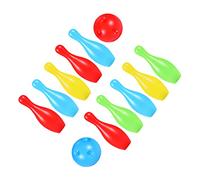 KOMBIUDA Household Bowling Pins Balls Lightweight Plastic Bowling for Fun Safe for Smooth Bezels for Family Interaction Skill Development Random Color