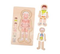 KOMBIUDA Human Body Structure Puzzle for Educational Cognition Plaything Multi-layer Funny Puzzle for Boys and Interactive Learning Game Suitable for Preschoolers
