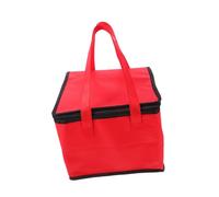 KOMBIUDA Insulated Food Bag Portable Cooler with Handle for Hot and Cold Storage Reusable Non-Woven Fabric and Aluminum Foil Construction for Seafood Cakes and Stylish Red