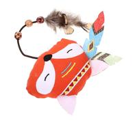 KOMBIUDA Interactive Plush Cat Chewing for Indoor Cats Teething Chew Kitten with Cartoon Design to Stimulate Instincts Promote Exercise and Stress Durable and Soft Pet Plaything